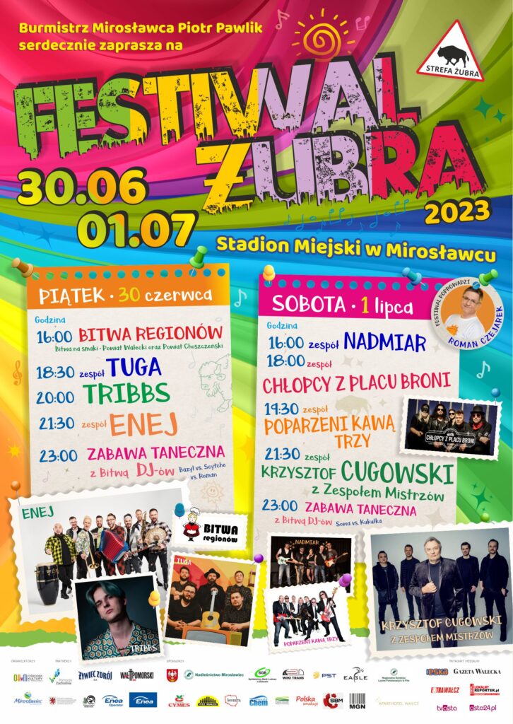 Plakat informacyjny Festiwalu Żubra 2023